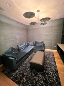 Phillip Jeffries Grass Cloth Install In Clients Media Room